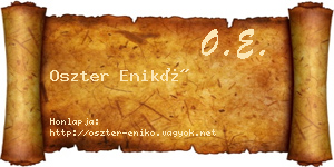 Oszter Enikő névjegykártya