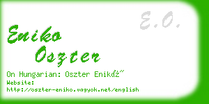 eniko oszter business card